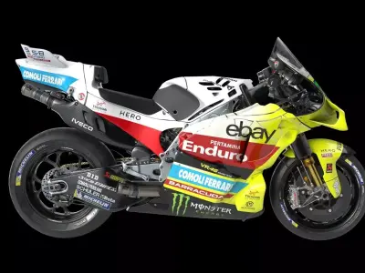 Pertamina Enduro VR46 Ducati MotoGP Bike  Low-poly 3D model