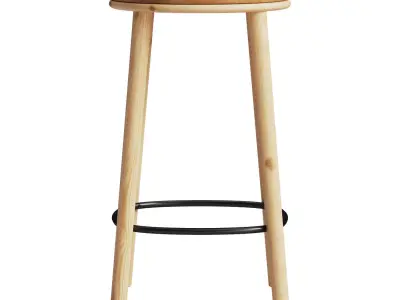 Wylie Leather Counter Stool 3D model