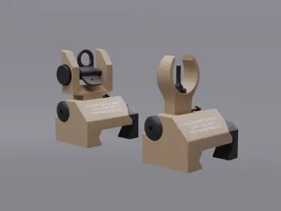 Foldable Iron Sight  Free 3D model