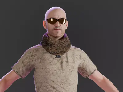 Rio UN Soldier Rigged Low-poly 3D model