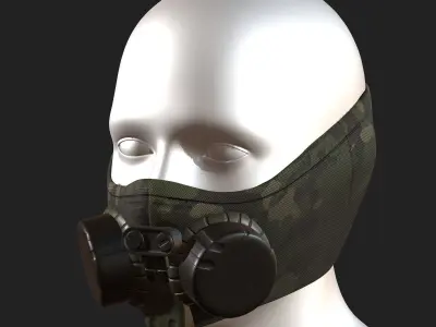 Gas mask helmet scifi fantasy armor hats military Low-poly  Low-poly 3D model