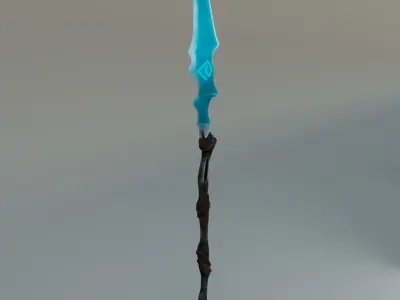3D Icy Spear Model  3D model