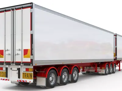 Australian Double Trailer 3D model