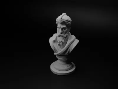 Ottoman Janissary Bust Chess 3D print model get