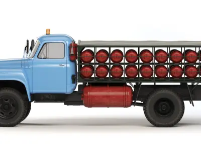 GAZ 53 GTK-40 1974 3D model