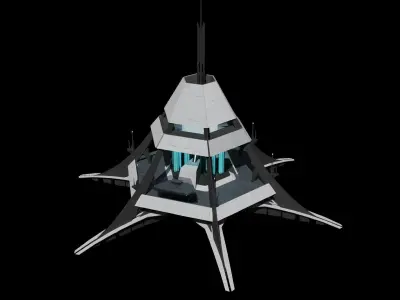 Sci-fi reactor 3D model