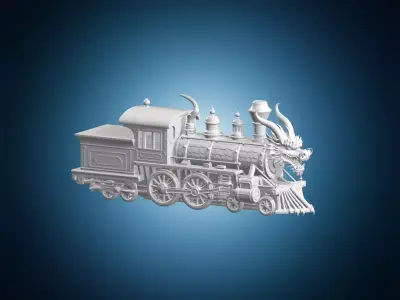 Fantasy Dragon Locomotive 3D Print Model 3D print model