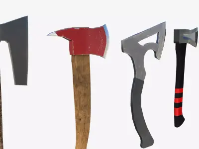 Axe pack 01 Low-poly 3D model