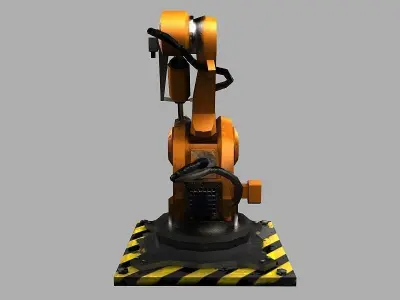 Robot Arm Low-poly 3D model get