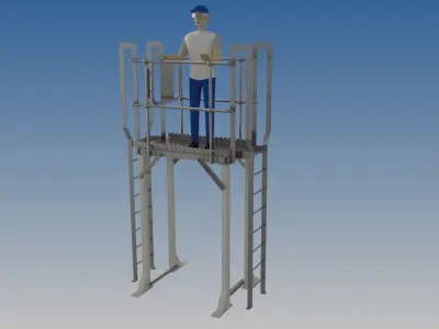 Platform Walkway 3D model