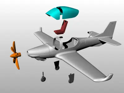 Airplane Grob 120 TP 3D print model