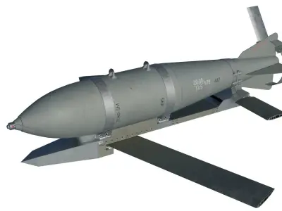 FAB500-M62 UMPK Russian Glide Bomb Game Ready PBR Model Low-poly 3D model