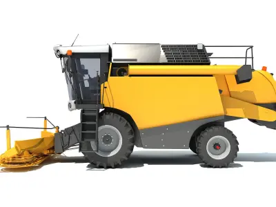 Combine Harvester 3D model 16