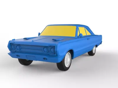 Plymouth Belvedere 1967 Classic Car 3D print model