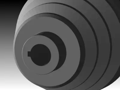 Step cone pulley  Free 3D model