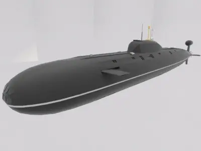 Akula Class Russian Submarine 3D model
