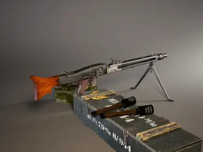 MG 42  German Machine Gun Set 3D model