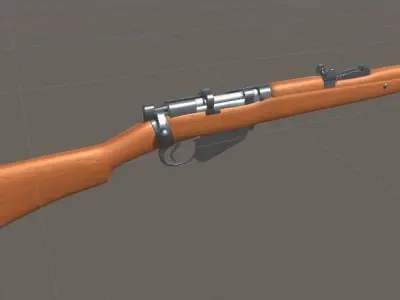 SMLE Lee-Enfield Mark III Bolt-Action Rifle Free 3D model