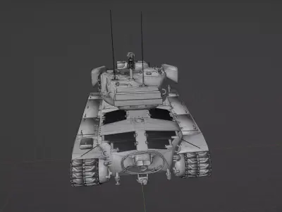 T26E1   Super Pershing Low-poly 3D model
