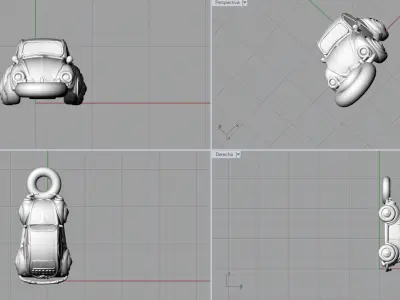 Car charm 3D print model