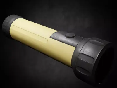 free flashlight model game-ready Free low-poly 3D model