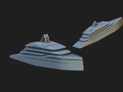 yacht 3D print model