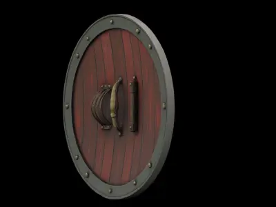 Medieval shield Low-poly 3D model