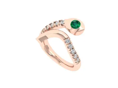 Art Deco Ring 3D print model 30