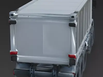 Realistic Heavy Industrial Hauler 3D Model Low-poly 3D model