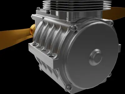 Airplane engine 3D print model