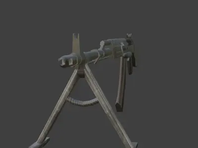 weapon rpk gun Low-poly 3D model