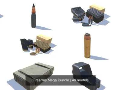 Firearms Mega Bundle 3D Model Pack