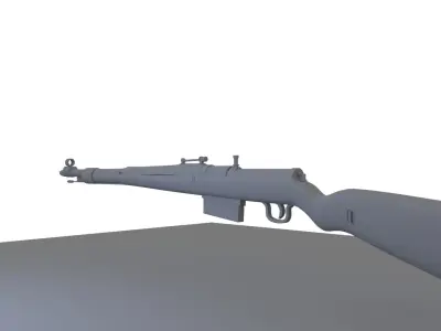 kar98 3d model rifle Low-poly 3D model