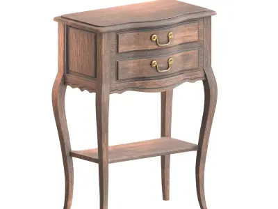 Cabinet Low-poly 3D model 2