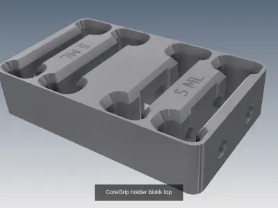 CoreGrip holder blokk 5 ml aluminium 3D Model Pack