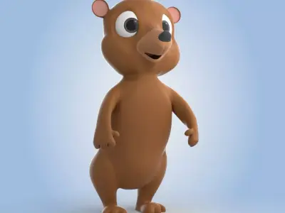 Cartoon Bear 3D model purchase