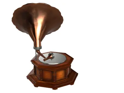 Gramophone Low-poly 3D model