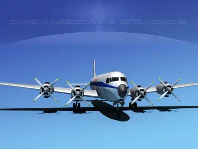 Douglas DC-7C NASA 3D model