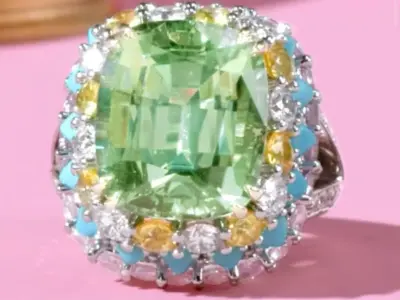 Diamond style ring for ladies 3D print model