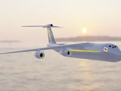 Fictional Heavy Cargo Aircraft C-5 Inspired series Low-poly 3D model