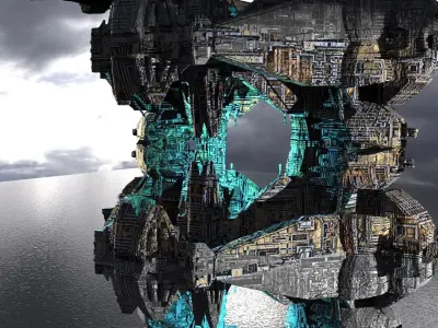 Loki Tower cube Sci-Fi kit bash Kit bash 3D model