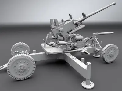 Bofors 40mm Cannon Scale Model 3D print model