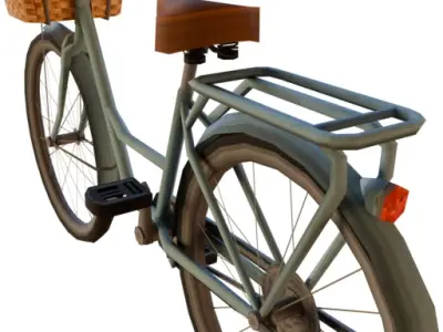 classic bicycle Low-poly 3D model purchase