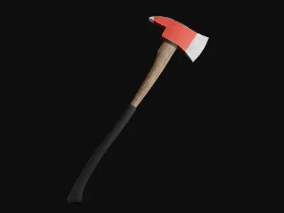 Game-Ready Fire Axe - Melee Weapon Low-poly 3D model