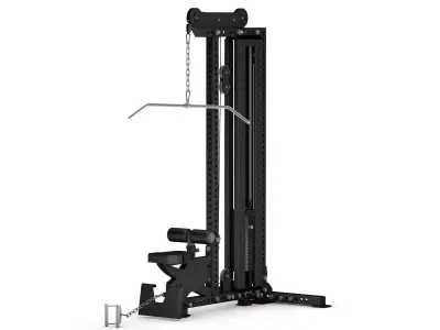 2-in-1 Lat Pulldown and Low Row Machine 3D model