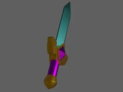 Low poly Sword 3d model Low-poly 3D model