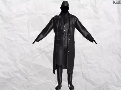 Outfit Military  Marvelous designer Clo3d OBJ mtl FBX ZPRJ 3D model