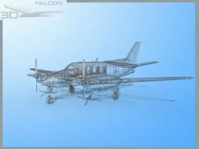 Falcon3D E90 King Air F04 3D model