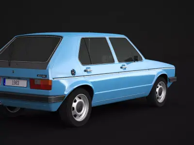 VW Golf I Facelift 3D model