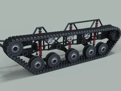 Track suspension 3D model